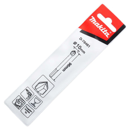 Broca Para Vidrio y Baldosas 10x96mm (Toma 3 Caras) - Makita - Herram.cl