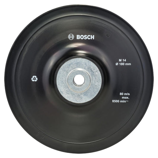 Plato de goma Para Esmeril 180mm Con Perno/ M14 - Bosch - Herram.cl