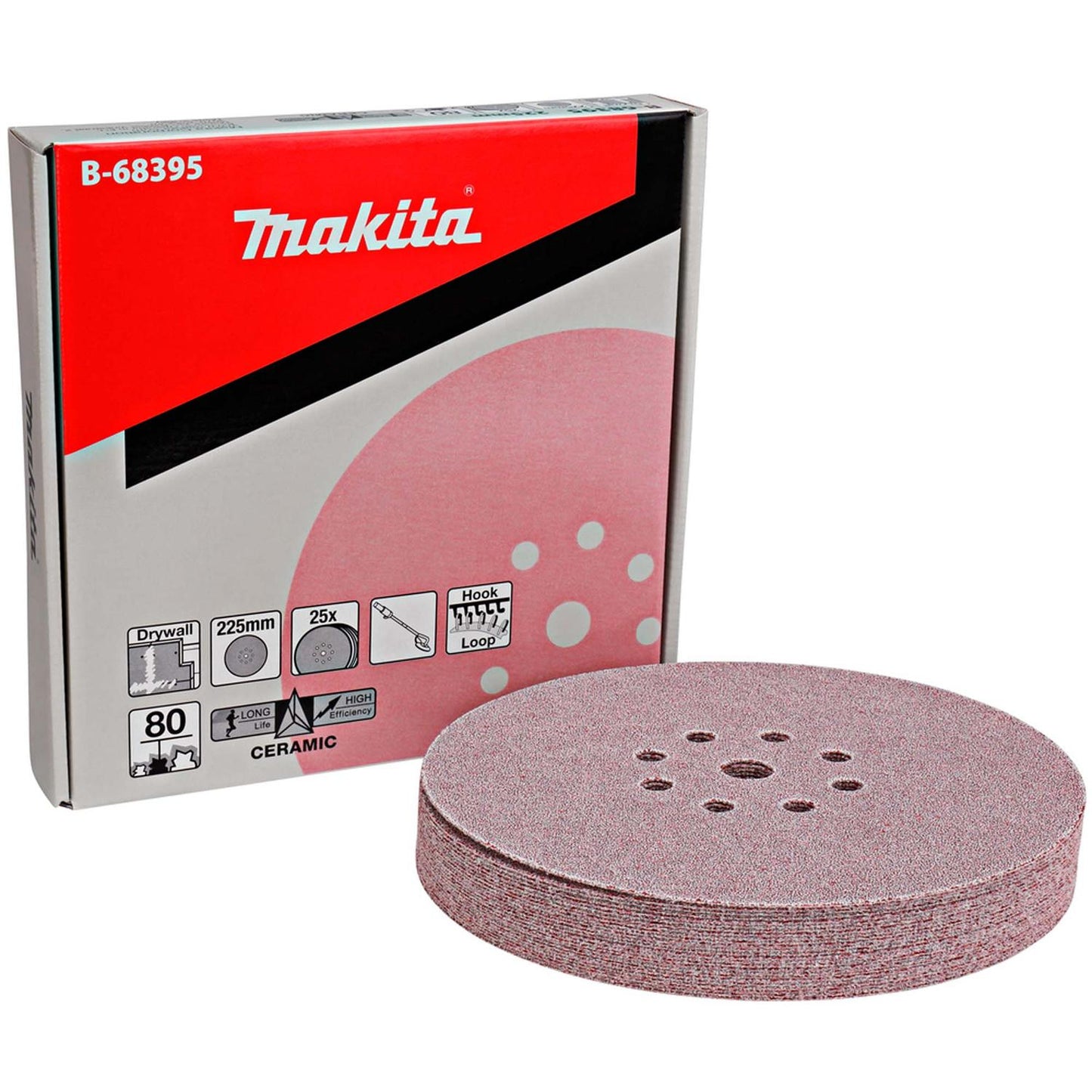 Discos De Lija Con Velcro 225mm (DSL800D) / 25 Pzas - Makita - Herram.cl
