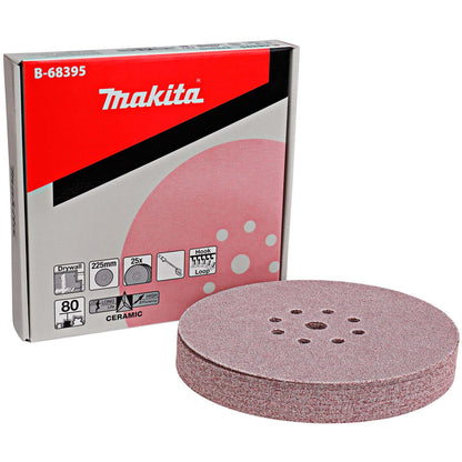 Discos De Lija Con Velcro 225mm (DSL800D) / 25 Pzas - Makita - Herram.cl