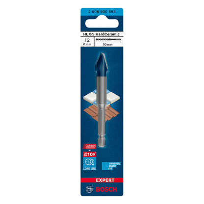 Broca para Porcelanato Expert Hex - 9 HardCeramic 12 X 90mm - Bosch - Herram.cl
