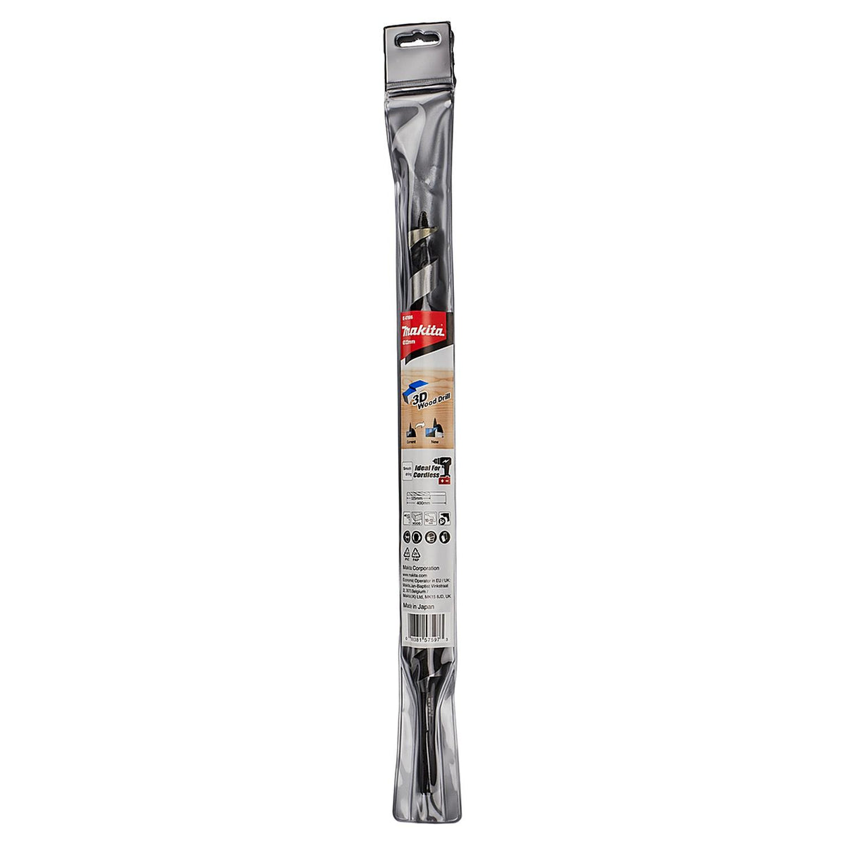 Broca Auger 3D para Madera 22x400mm Makita E-07886 - Herram.cl