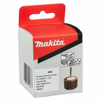 Rueda Traslapada 50x20mm Vástago 1/4'' - Makita - Herram.cl