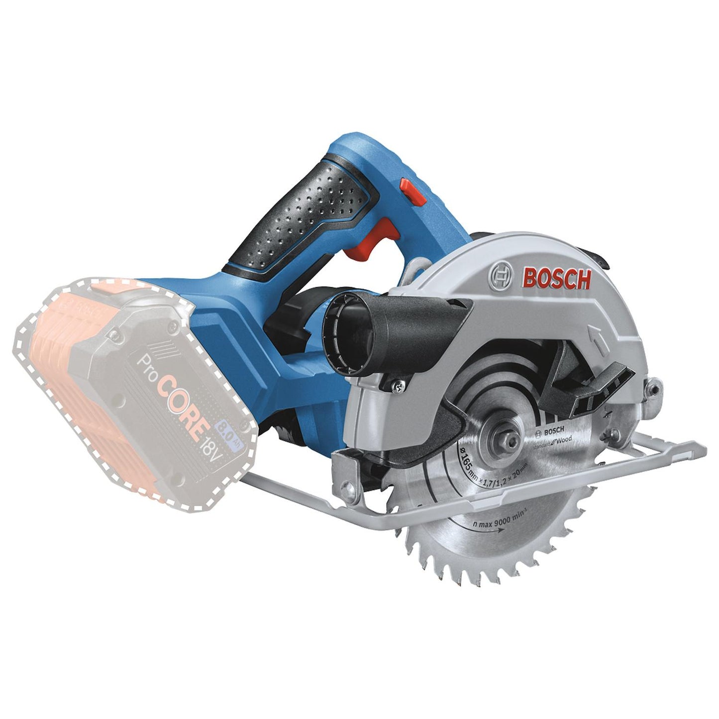 Sierra Circular Inalámbrica Bosch GKS 18V - 57 sin baterías - Herram.cl