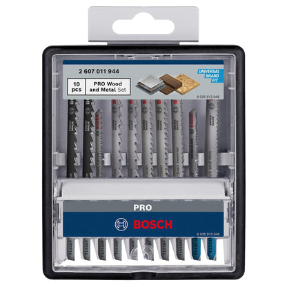 Set 10 Hojas Sierra Caladora Bosch PRO Madera y Metal - Herram.cl