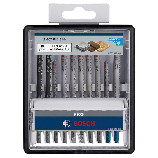 Set 10 Hojas Sierra Caladora Bosch PRO Madera y Metal - Herram.cl