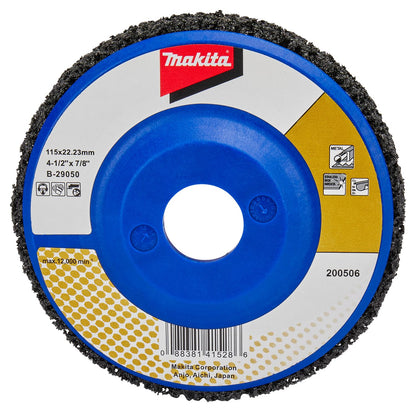 Disco de Limpiaza Negro Respaldo Nylon 4 1/2'' - Makita - Herram.cl