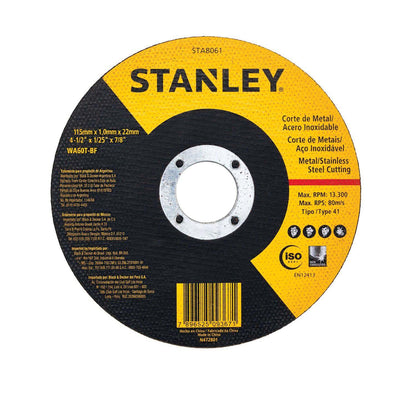 Disco de Corte Stanley STA8061 Inox 4-1/2" x 1mm - Herram.cl