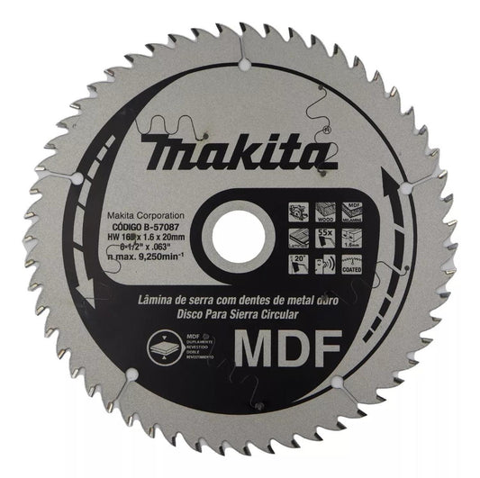 Disco Sierra Para SP600D 165mm (6 - 1/2'') 55 Dientes Makita - Herram.cl