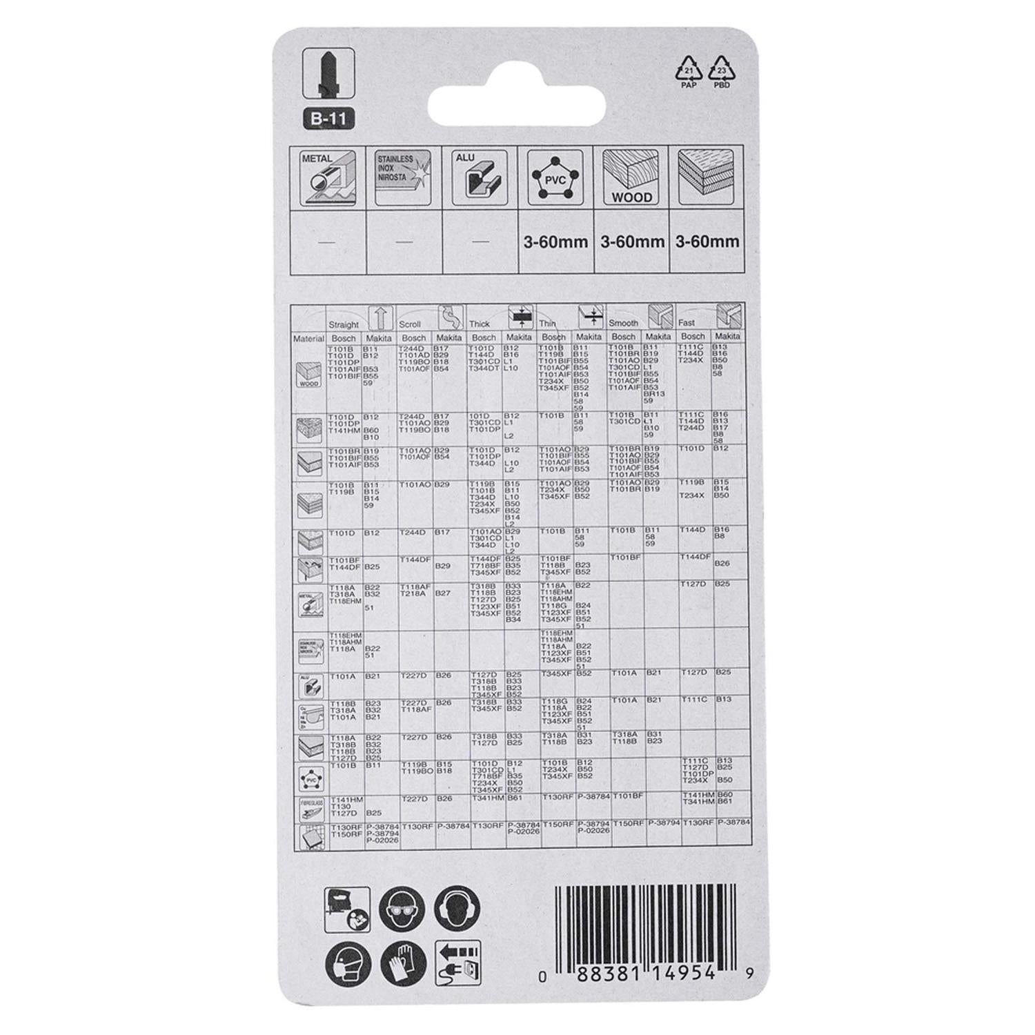 Hoja De Calar HCS 100mm Madera. Plástico 5 Pzas - Makita - Herram.cl
