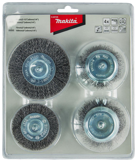 Set 4 Gratas Para Taladro Toma 1/4'' - Makita - Herram.cl