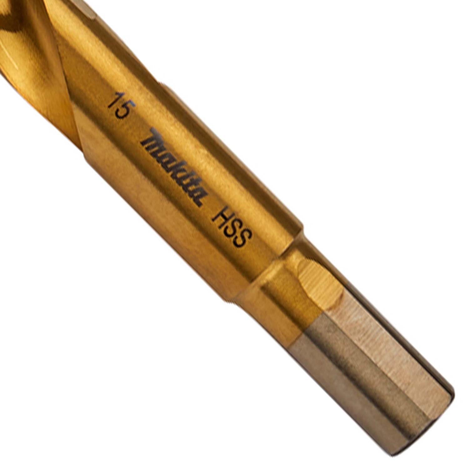 Broca para Metal HSS - TiN 15x169mm vástago reducido – Makita - Herram.cl