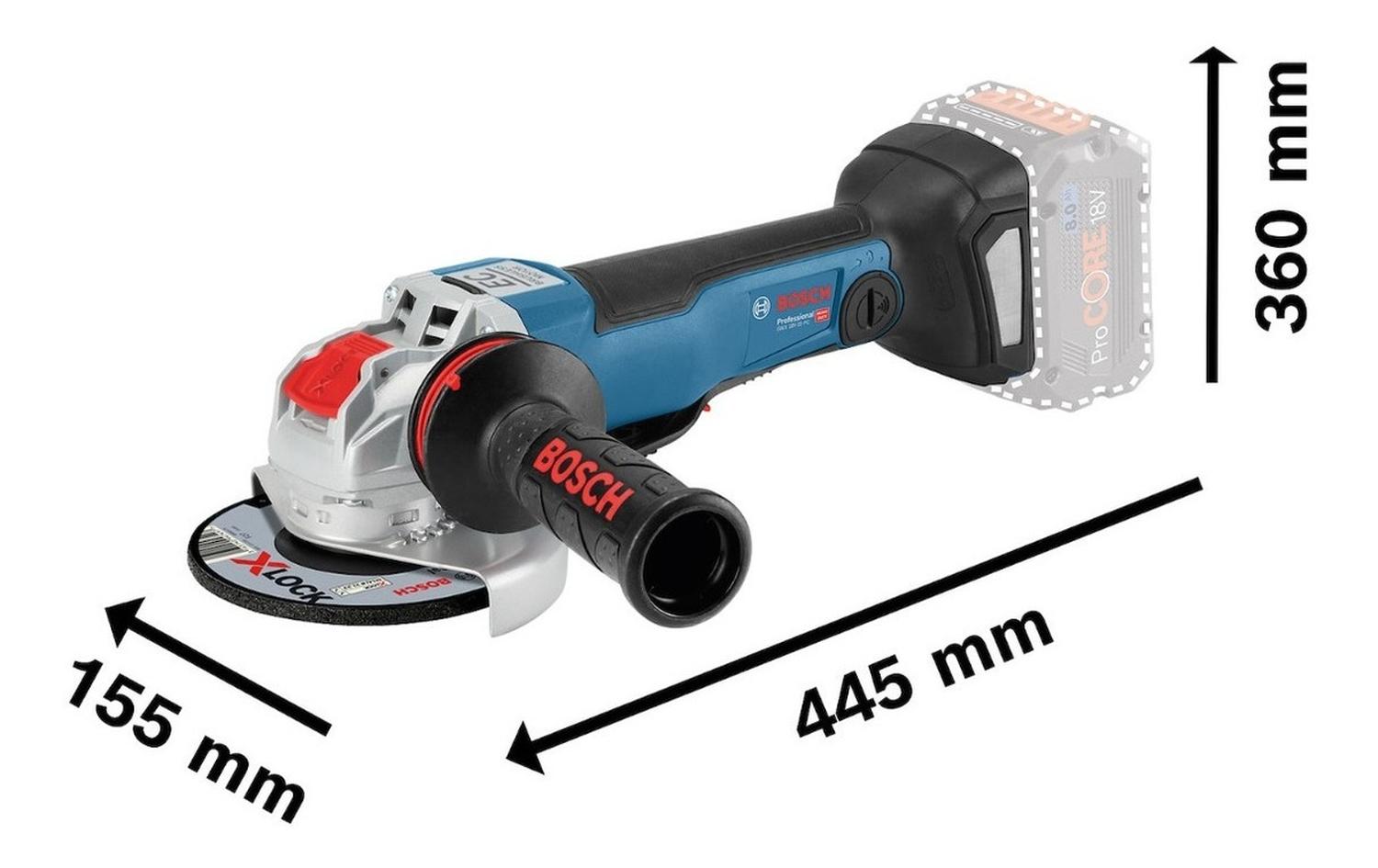 Esmeril Inalámbrico De 5'' GWX 18V - 10 PC Xlock - Bosch - Herram.cl