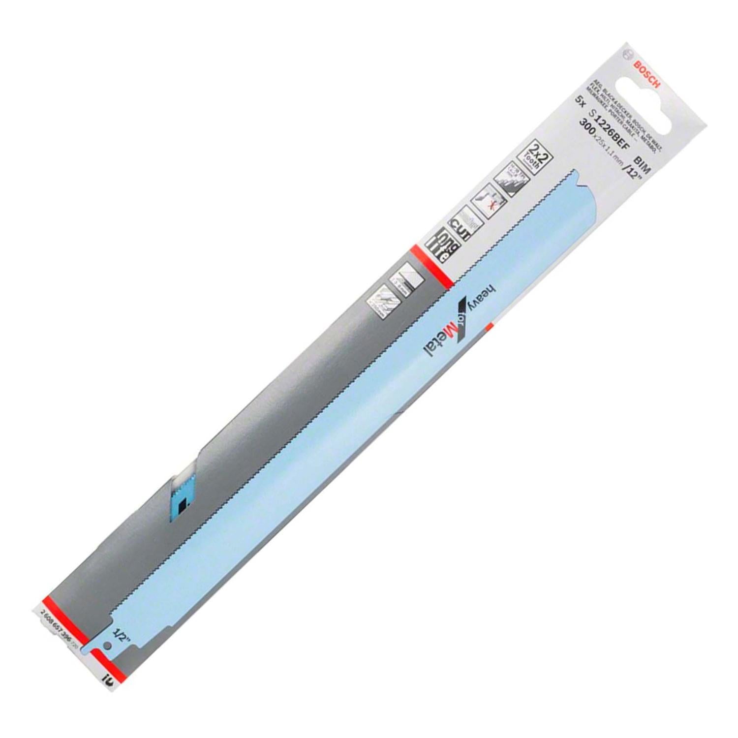 5 Hojas De Sierra Sable 300mm S1226bef Heavy For Metal Bosch - Herram.cl