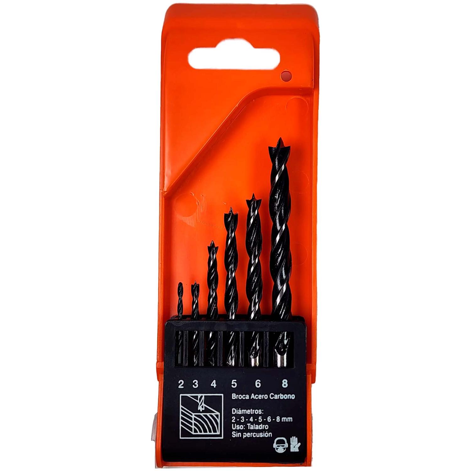 Set de Brocas Para Madera (2 - 8mm) 6 Pzas - Nexxo - Herram.cl