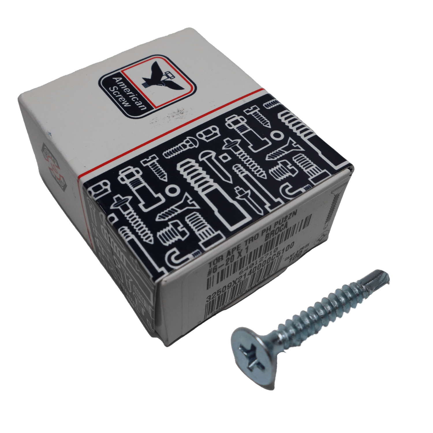 Tornillo Volcanita Broca Zn 6 - 20x1'' 100uds. American ScreW - Herram.cl