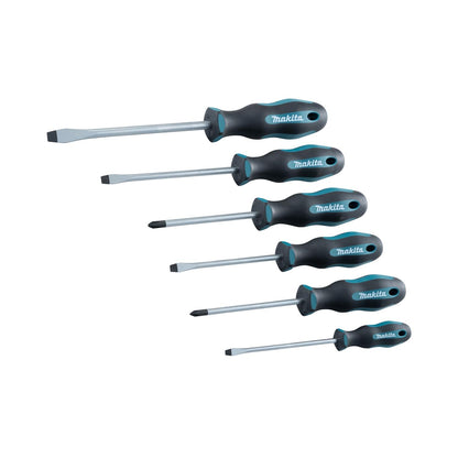 Juego de destornilladores planos y Phillips 6 Pzas - Makita - Herram.cl