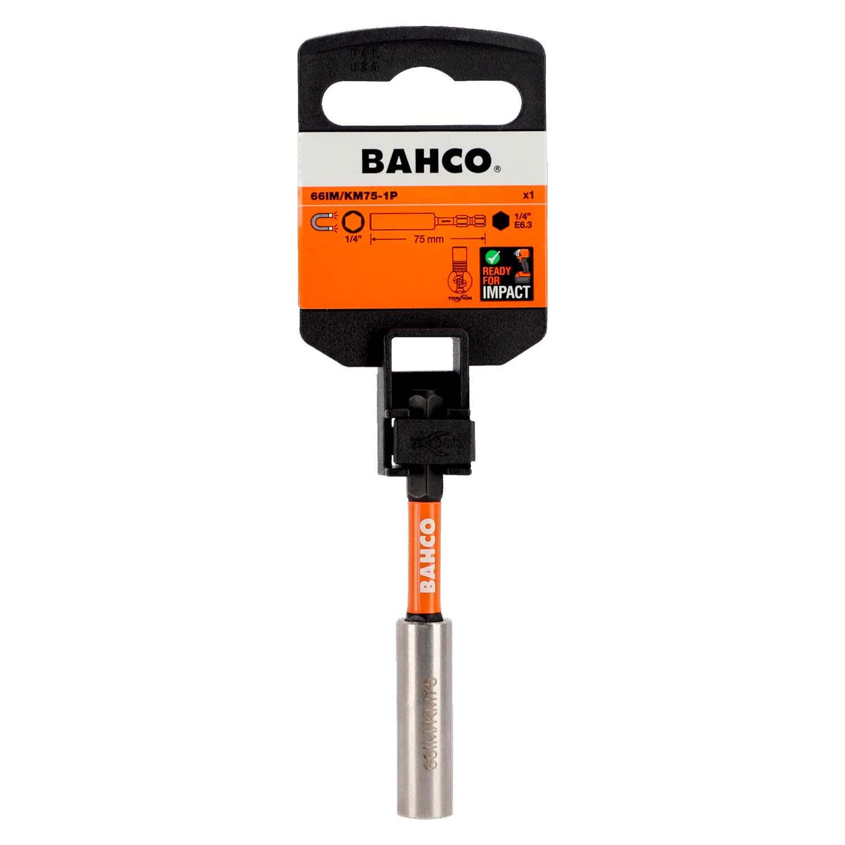 Portapuntas Magnético De Impacto 1/4''x75mm - Bahco - Herram.cl