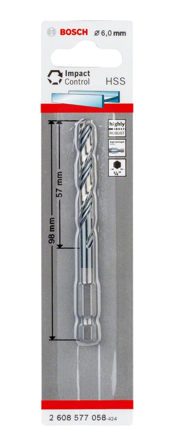 Broca Para Metal HSS - impact 6,0mm (encastre Hex) Bosch - Herram.cl