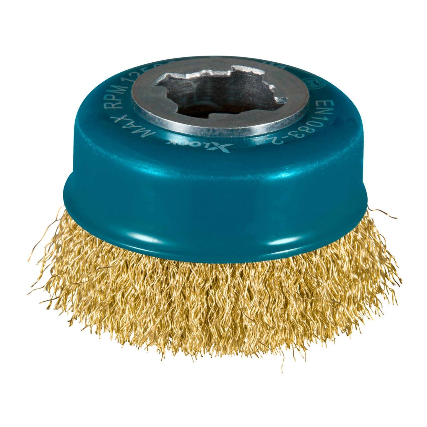 Grata Copa Latón Rizado X - LOCK 75mm (3'') - Makita - Herram.cl