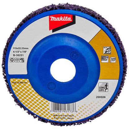 Disco Limpiador Nylon 4 - 1/2'' Morado (Long Life) - Makita - Herram.cl