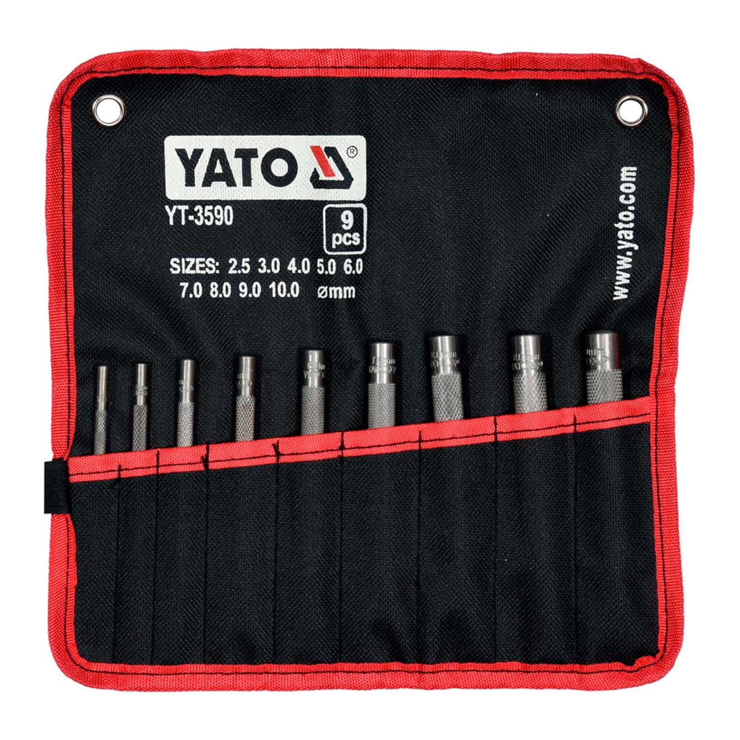Juego De Sacabocado De Golpe 2.5 - 10mm / 9 Pzas - Yato - Herram.cl