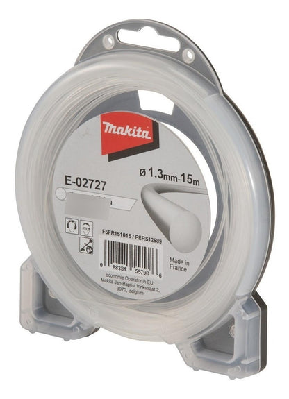 Hilo Nylon Redondo 1.3mm X 15m Orilladora Makita E - 02727 - Herram.cl