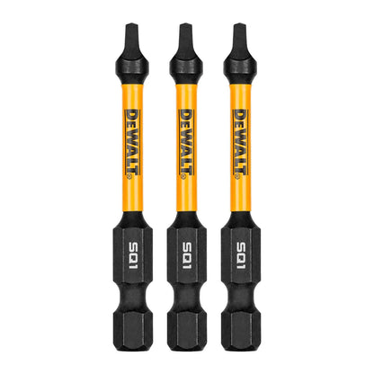 Puntas FLEXTORQ SQ1 - 2 - 1/4'' (57,15mm) 3 Pzas - DeWALT - Herram.cl