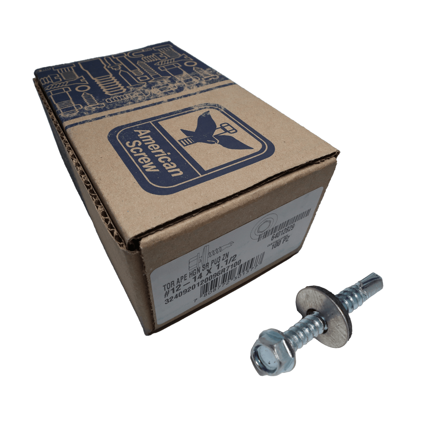 Tornillo Autoperforante 12 - 14X1.1/2''100uds.American ScreW - Herram.cl