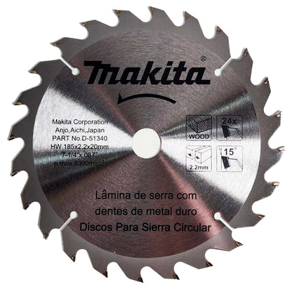 Disco De Sierra 7 - 1/4''x2,2x20mm 24 Dientes - Makita - Herram.cl