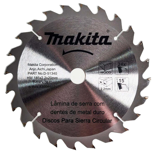 Disco De Sierra 7 - 1/4''x2,2x20mm 24 Dientes - Makita - Herram.cl