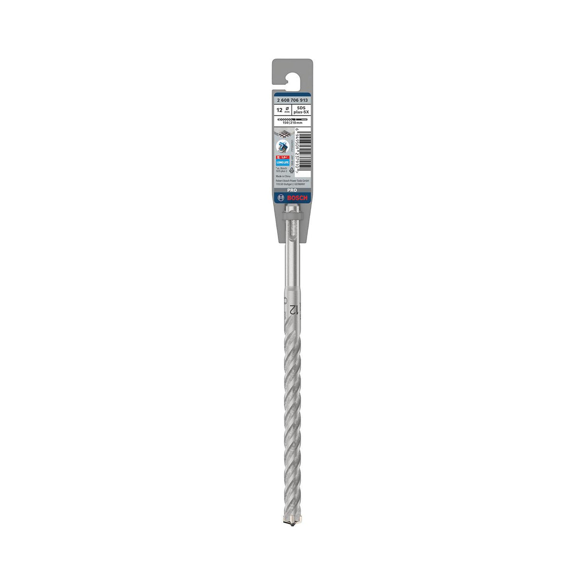 Broca Hormigón Bosch PRO SDS-Plus-5X 12x210mm 4 Filos - Herram.cl