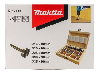 Broca Forstner Madera Set 5 Piezas Makita D - 47357 - Herram.cl