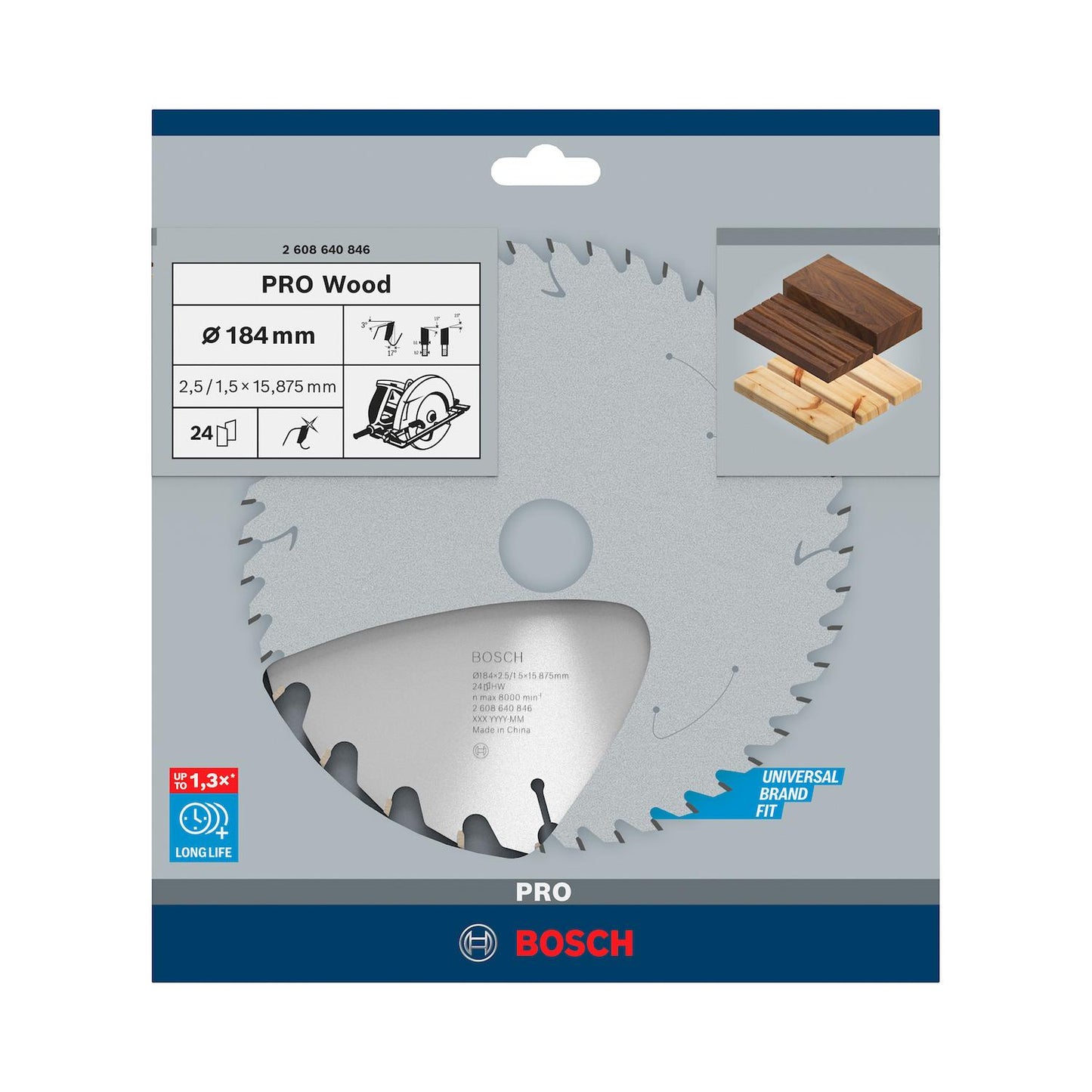 Disco De Sierra Circular PRO Wood 184mm (7 - 1/4'') 24 D Bosch - Herram.cl