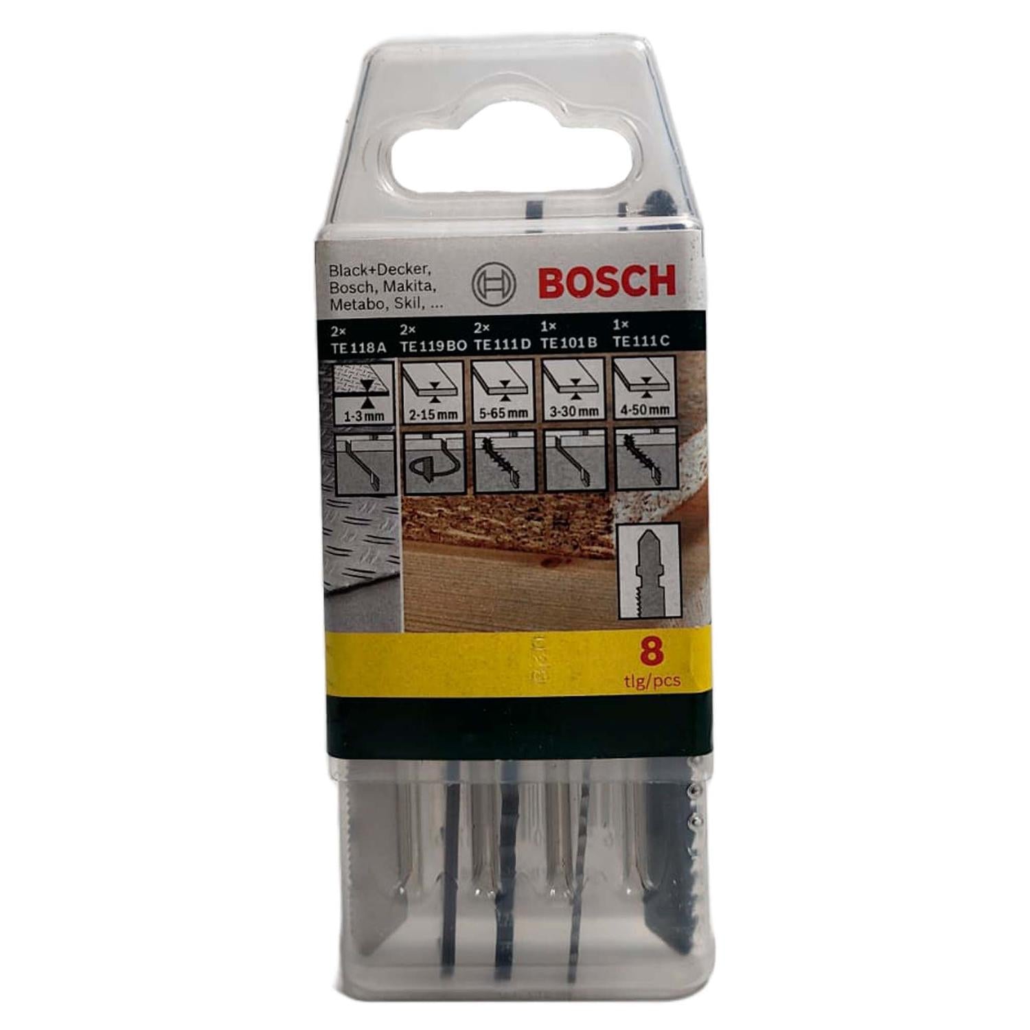 Juego de Hojas de Calar Madera/Metal 8 Pzas - Bosch - Herram.cl