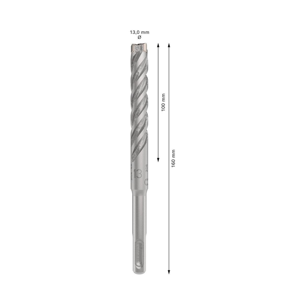 Broca Hormigón Bosch PRO SDS-Plus-5X 13x160mm 4 Filos - Herram.cl