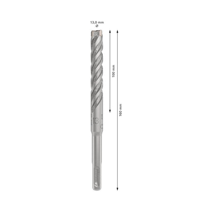Broca Hormigón Bosch PRO SDS-Plus-5X 13x160mm 4 Filos - Herram.cl