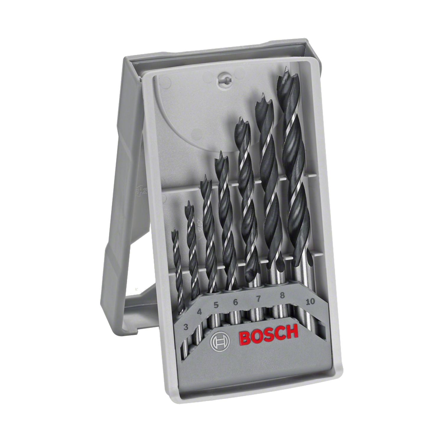 Juego Con 7 Brocas Para Madera 3 Puntas 3,0 - 10,0mm Bosch - Herram.cl