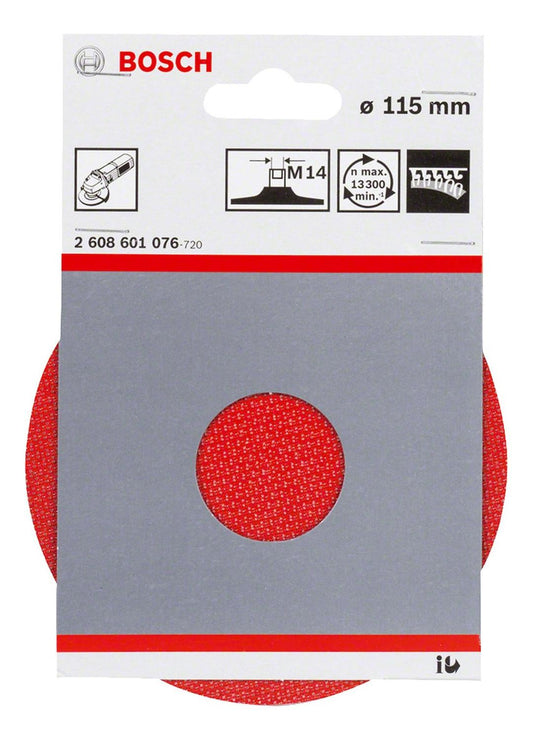 Plato De Goma Para Esmeril (M14) 115mm Con Velcro - Bosch - Herram.cl