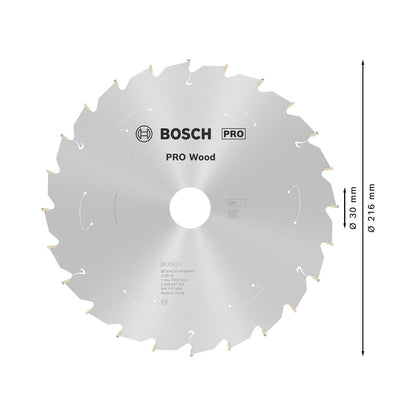 Disco De Sierra PRO Wood 216x30mm 24 D (GTS 18V216) - Bosch - Herram.cl