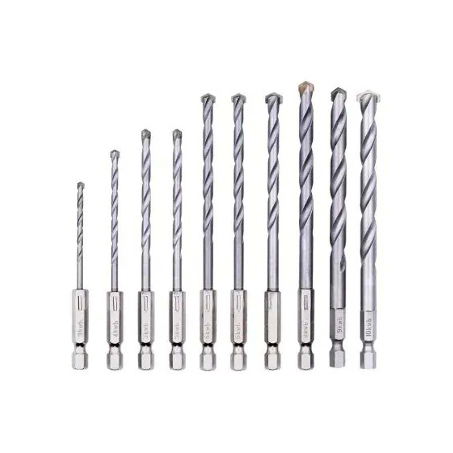 Juego de Brocas Para Mamposteria S - CASE 10 Pzas - kwb - Herram.cl