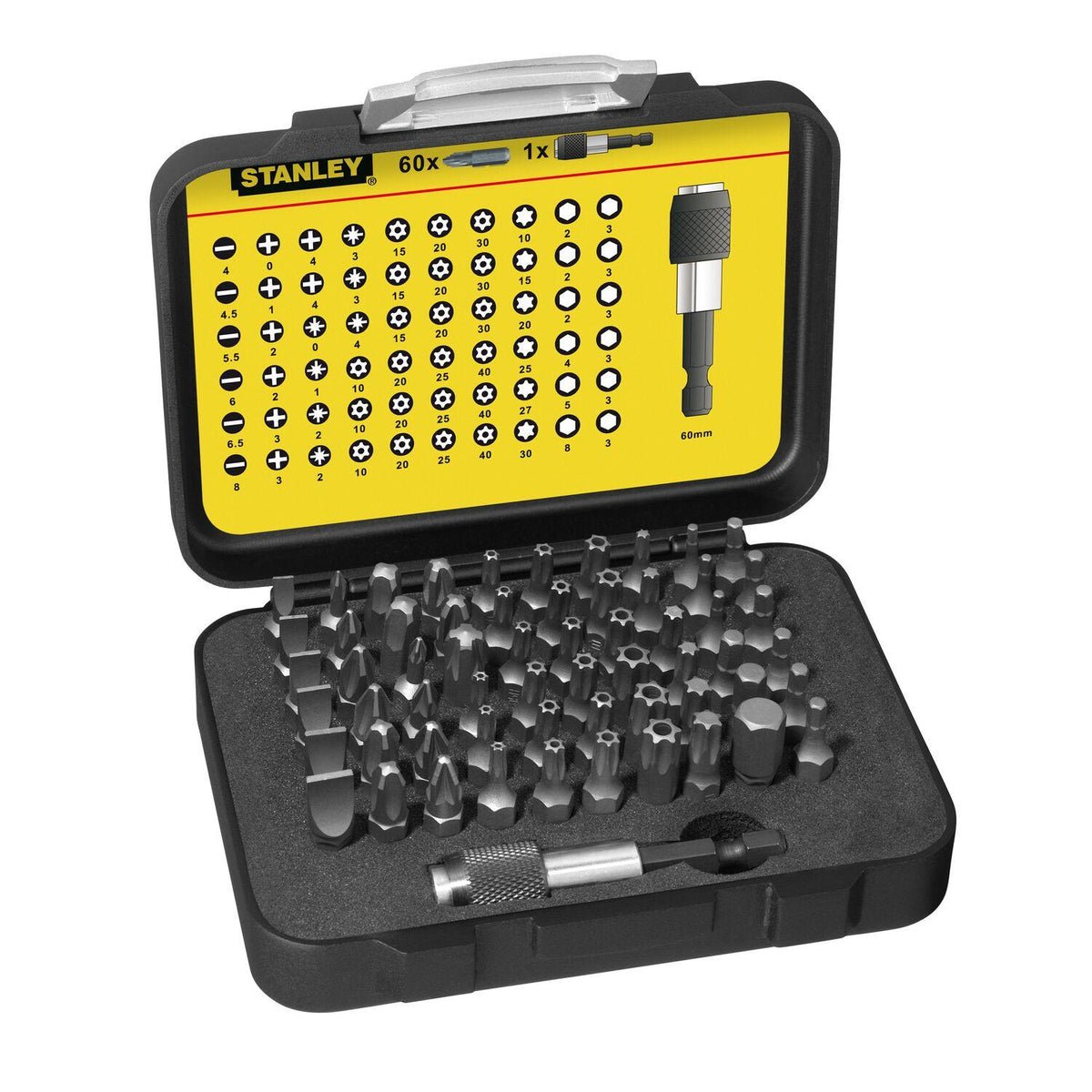 Set Puntas Atornillar Stanley FATMAX 1/4'' 61 Pzas 1-13-902 - Herram.cl