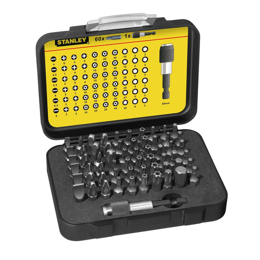 Set Puntas Atornillar Stanley FATMAX 1/4'' 61 Pzas 1-13-902 - Herram.cl