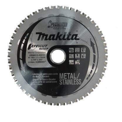 Disco Sierra Efficut Metal/Inox 150x1,1x20mm 48 D - Makita - Herram.cl