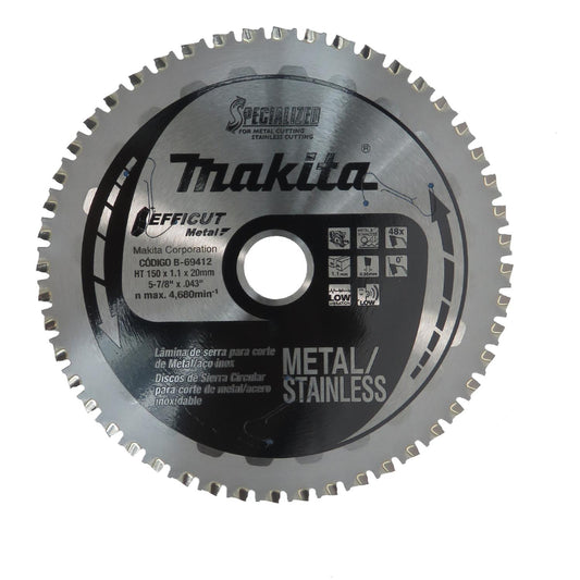 Disco Sierra Efficut Metal/Inox 150x1,1x20mm 48 D - Makita - Herram.cl