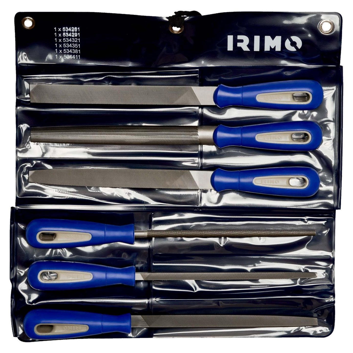 Juego de limas planas paralelas 8'' / 6 piezas - Irimo - Herram.cl