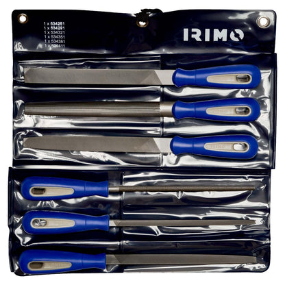 Juego de limas planas paralelas 8'' / 6 piezas - Irimo - Herram.cl