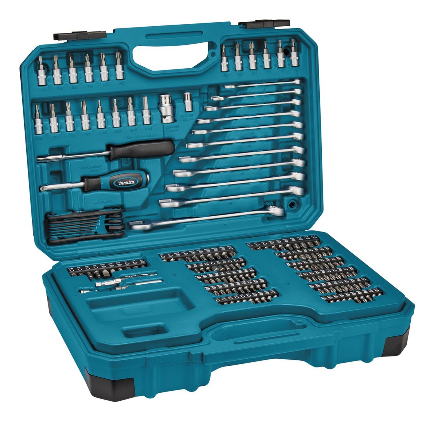 Set De Llaves, Puntas Y Vasos Makita E - 10883 221pcs - Herram.cl