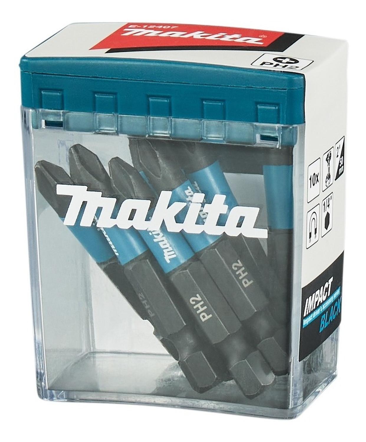 Pack 10 Puntas Impact Black PH2 - 50mm - Makita - Herram.cl
