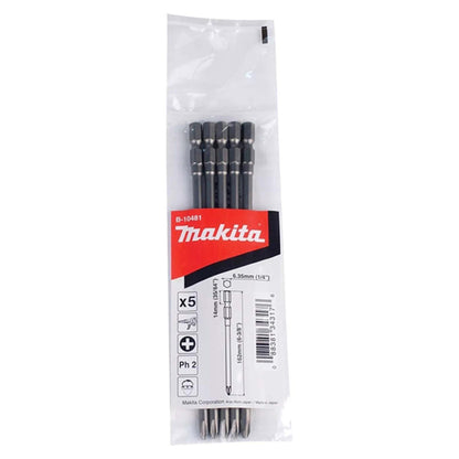 Puntas de atornillar PH2x162mm para FR540D 5 Pzas - Makita - Herram.cl